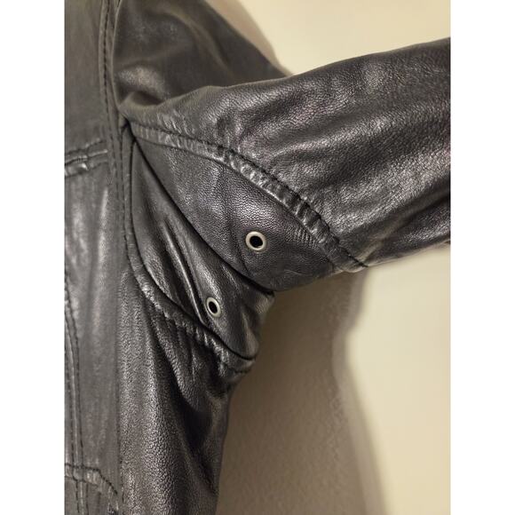 Michael Kors Jacket Moto Style Black Leather Womens Size L Fully Lined Zip... - Picture 7 of 10